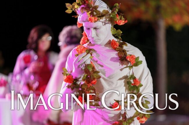 Imagine Circus White Statues, Garden Party, Photo by The Nixons Photography