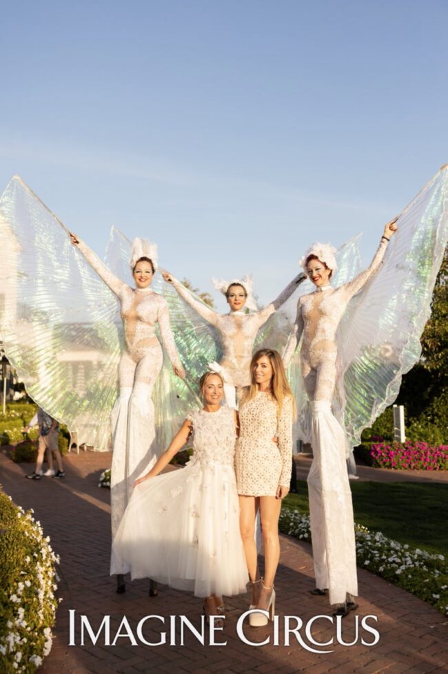 Imagine Circus Performers, Winged Dancers, White Party, Party Activators, Kacie Jean Photography