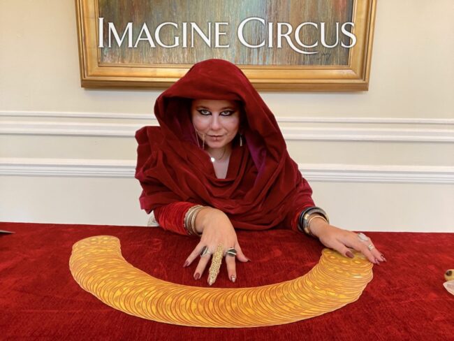 Imagine Circus, Tarot Card Reader, Fortune Teller, Red Velvet