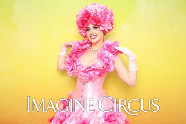 Imagine Circus, Upscale Entertainment, Pink Rose Greeter, Performer