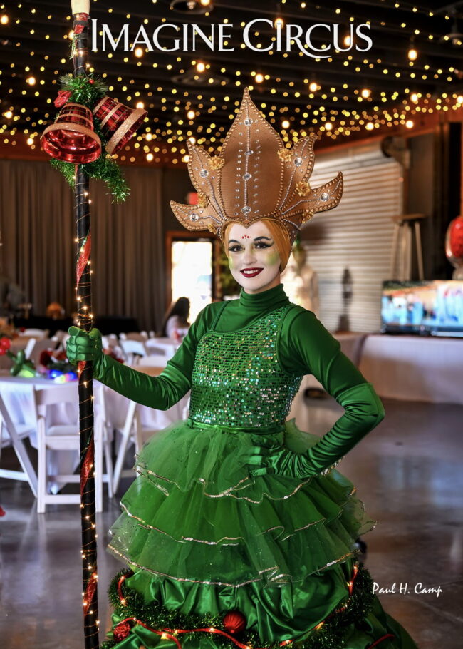 Living Christmas Tree, Imagine Circus, Performer, Holidays, Photo by Paul Camp Photography