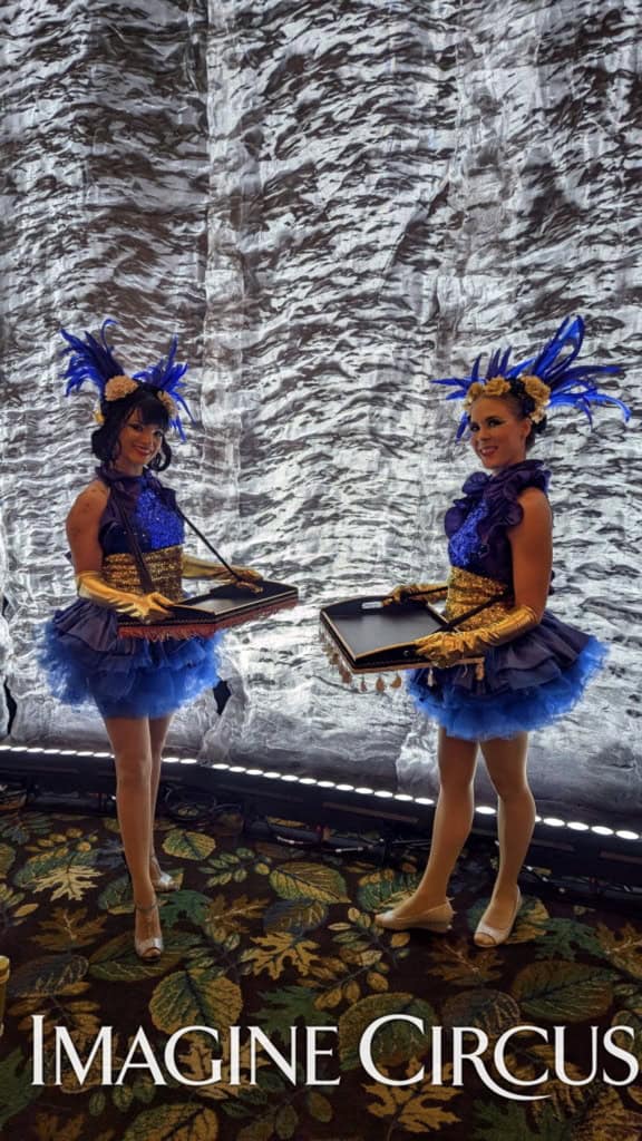 Imagine Circus, Cigar Tray Girls, Blue and Gold, Performers