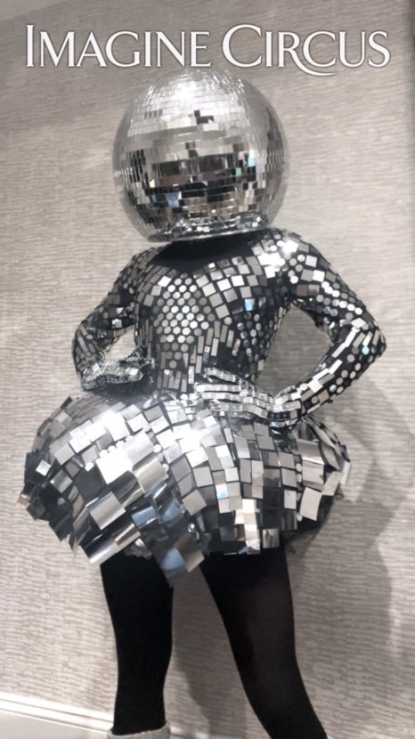 Imagine Circus Disco Ball Head, Disco Dancer, Mirror Person, Performer