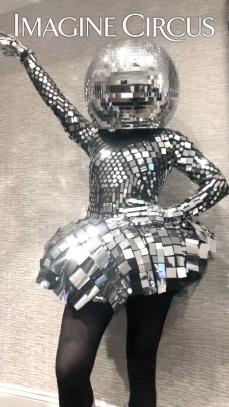 Imagine Circus Disco Ball Head, Disco Dancer, Mirror Person, Performer