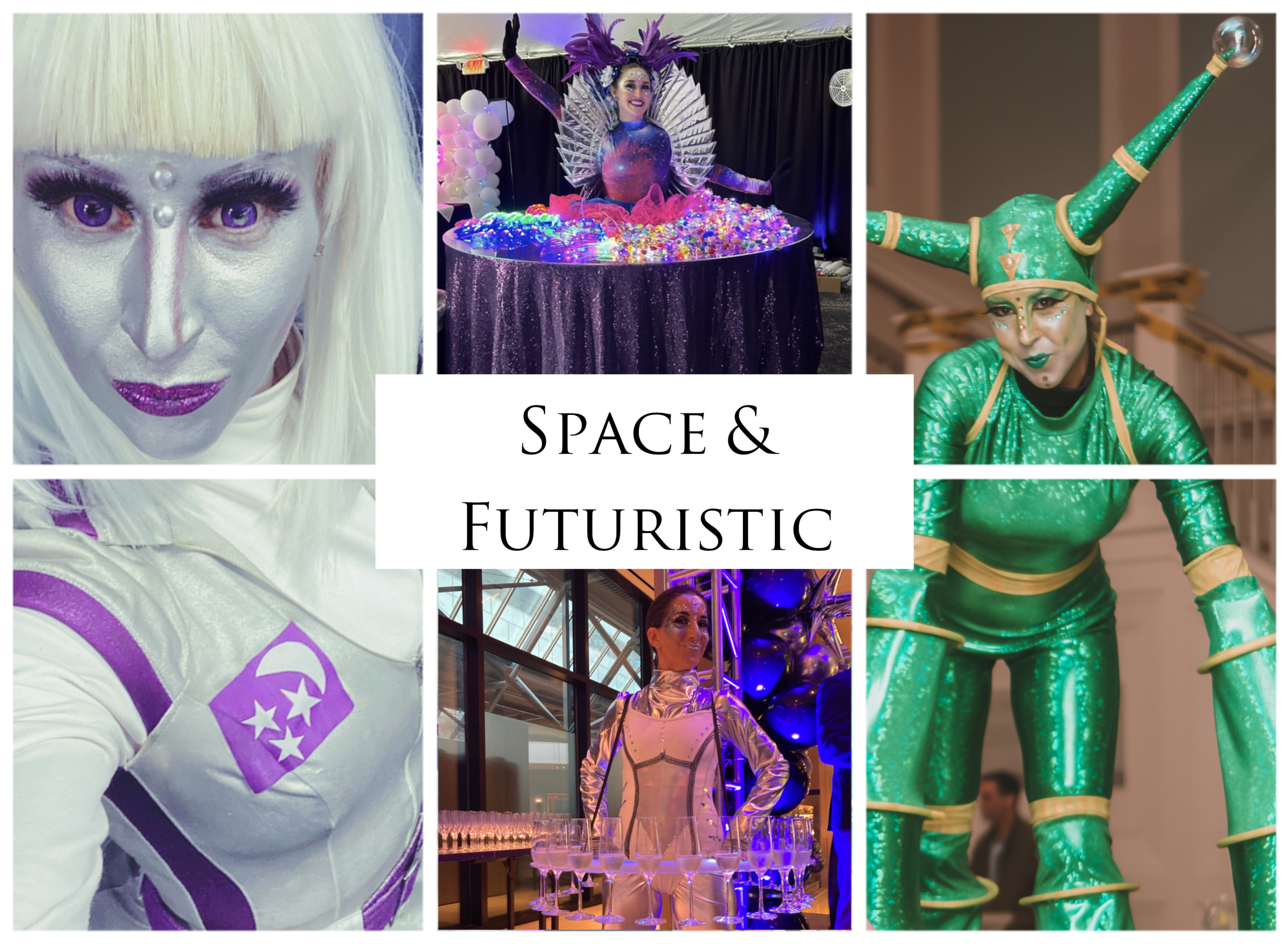 Space and Futuristic Button