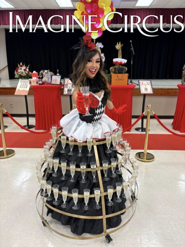 Imagine Circus, Costumed Characters, Champagne Beverage Skirt, Performers